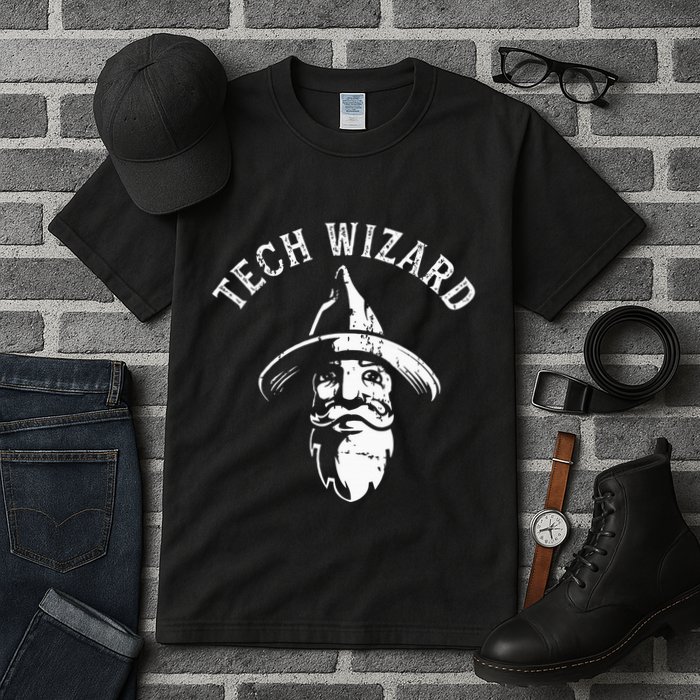 Tech Wizard Cool Technology I.T. Computer Whiz Techie Geek Tall T-Shirt