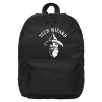 Tech Wizard Cool Technology I.T. Computer Whiz Techie Geek 16 in Basic Backpack