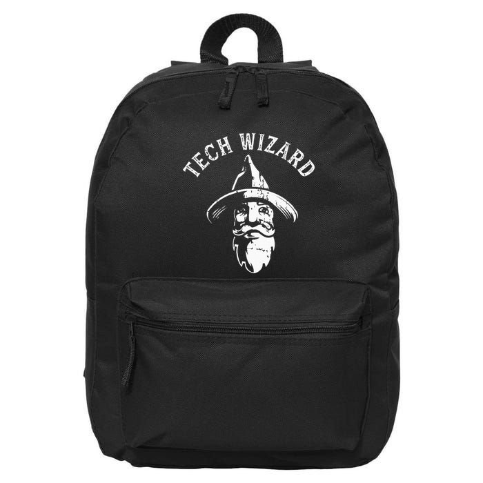 Tech Wizard Cool Technology I.T. Computer Whiz Techie Geek 16 in Basic Backpack