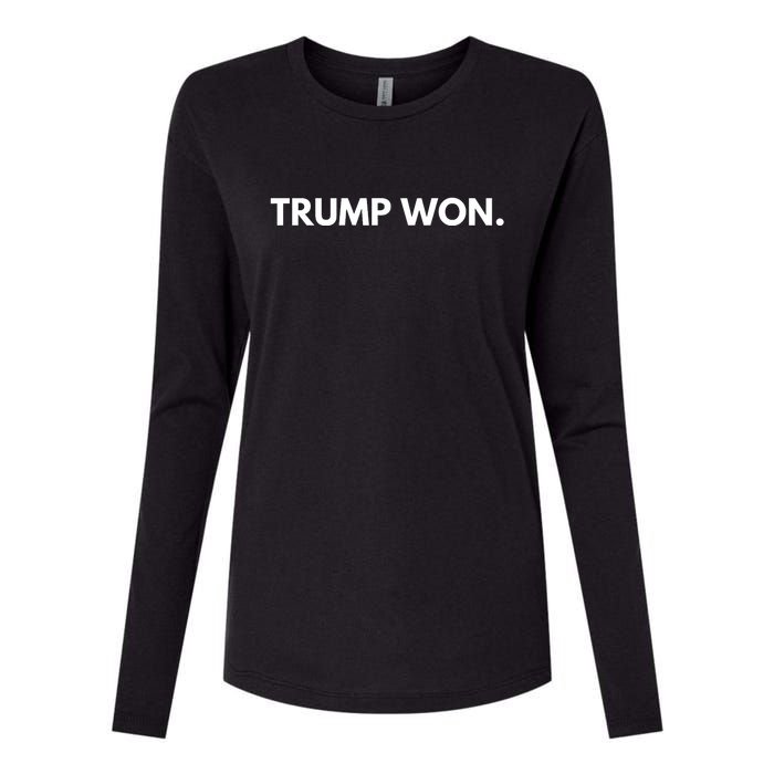 Trump Won Conservative Party Supporter Womens Cotton Relaxed Long Sleeve T-Shirt