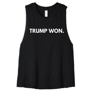 Trump Won Conservative Party Supporter Women's Racerback Cropped Tank