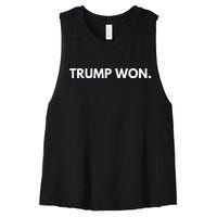 Trump Won Conservative Party Supporter Women's Racerback Cropped Tank