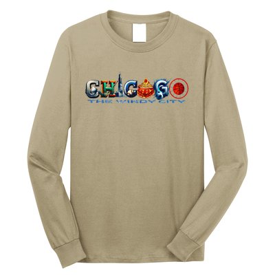 The Windy City A Chicago Sporting Team Fan A Fun Chicagoan Long Sleeve Shirt