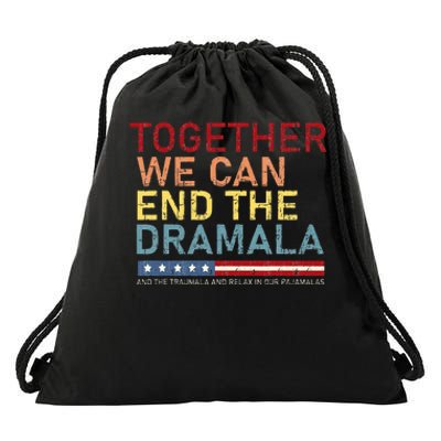 Together We Can End The Dramala Drawstring Bag