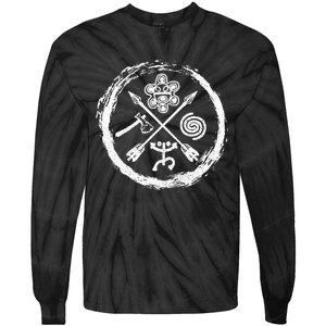 Taino Warrior Coqui Sun Puerto Rico Taina Boricua Boriken Tie-Dye Long Sleeve Shirt