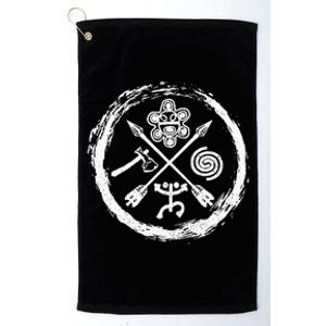 Taino Warrior Coqui Sun Puerto Rico Taina Boricua Boriken Platinum Collection Golf Towel