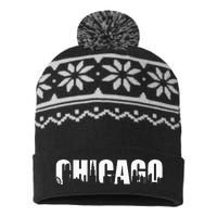 The Windy City Chicago Illinois Home City USA-Made Snowflake Beanie