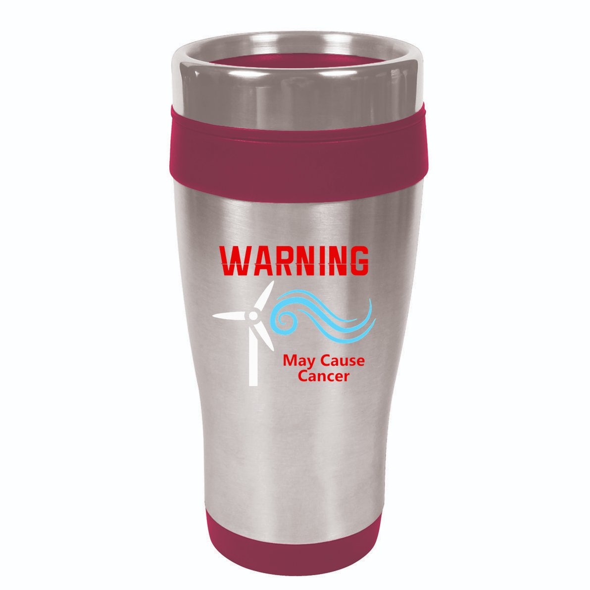 Trump Windmills Cause Cancer 16oz Travel Tumbler
