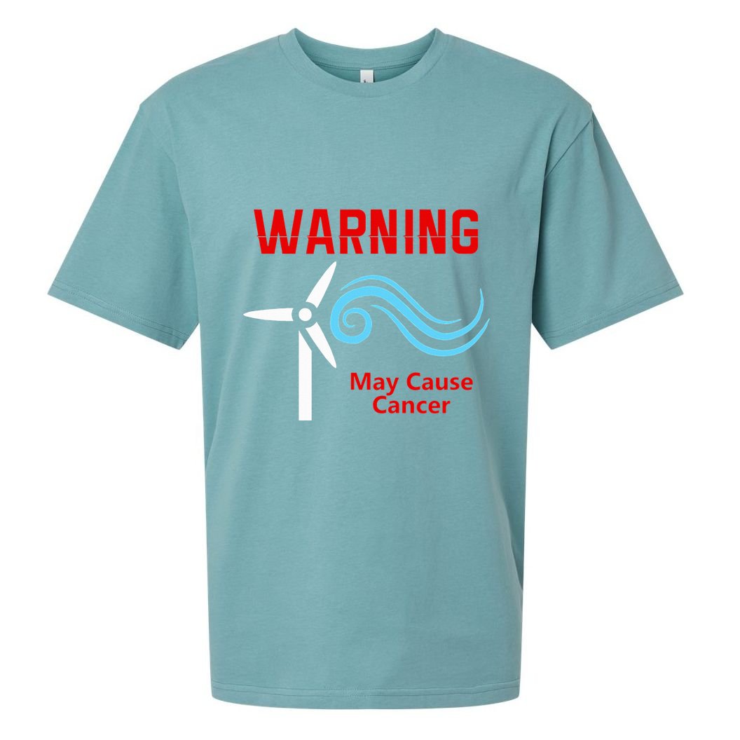 Trump Windmills Cause Cancer Sueded Cloud Jersey T-Shirt