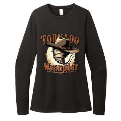 Tornado Wrangler Cowboy Wrangler Gift Womens CVC Long Sleeve Shirt