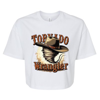 Tornado Wrangler Cowboy Wrangler Gift Bella+Canvas Jersey Crop Tee