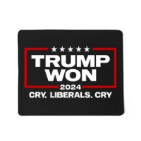 Trump Won Cry Liberals Cry 2024 Funny Patriotic Election Mousepad