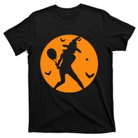 Tennis Witch Costume Spooky Halloween Outfit for Players & Coaches T-Shirt