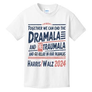 Together We Can End The Dramala And The Trauma And Go Relax Kids T-Shirt