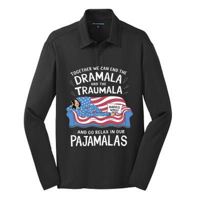 Together We Can End The Dramala And Traumala Pajamas Silk Touch Performance Long Sleeve Polo