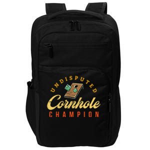 Tournament Win Cornhole Champion Corn Hole Champ Toss Game Impact Tech Backpack