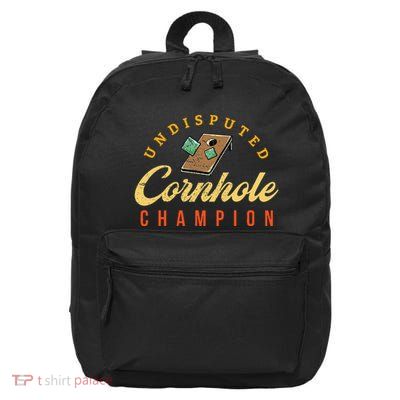 Tournament Win Cornhole Champion Corn Hole Champ Toss Game 16 in Basic Backpack