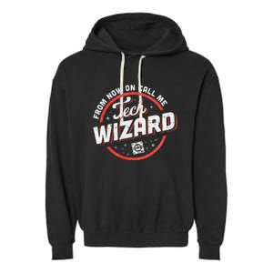 Tech Wizard Computer Repair & It Support Garment-Dyed Fleece Hoodie