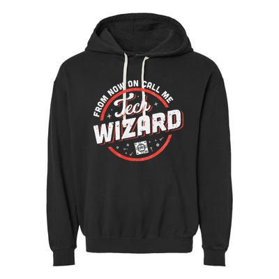 Tech Wizard Computer Repair & It Support Garment-Dyed Fleece Hoodie