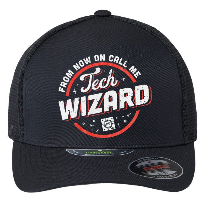 Tech Wizard Computer Repair & It Support Flexfit Unipanel Trucker Cap