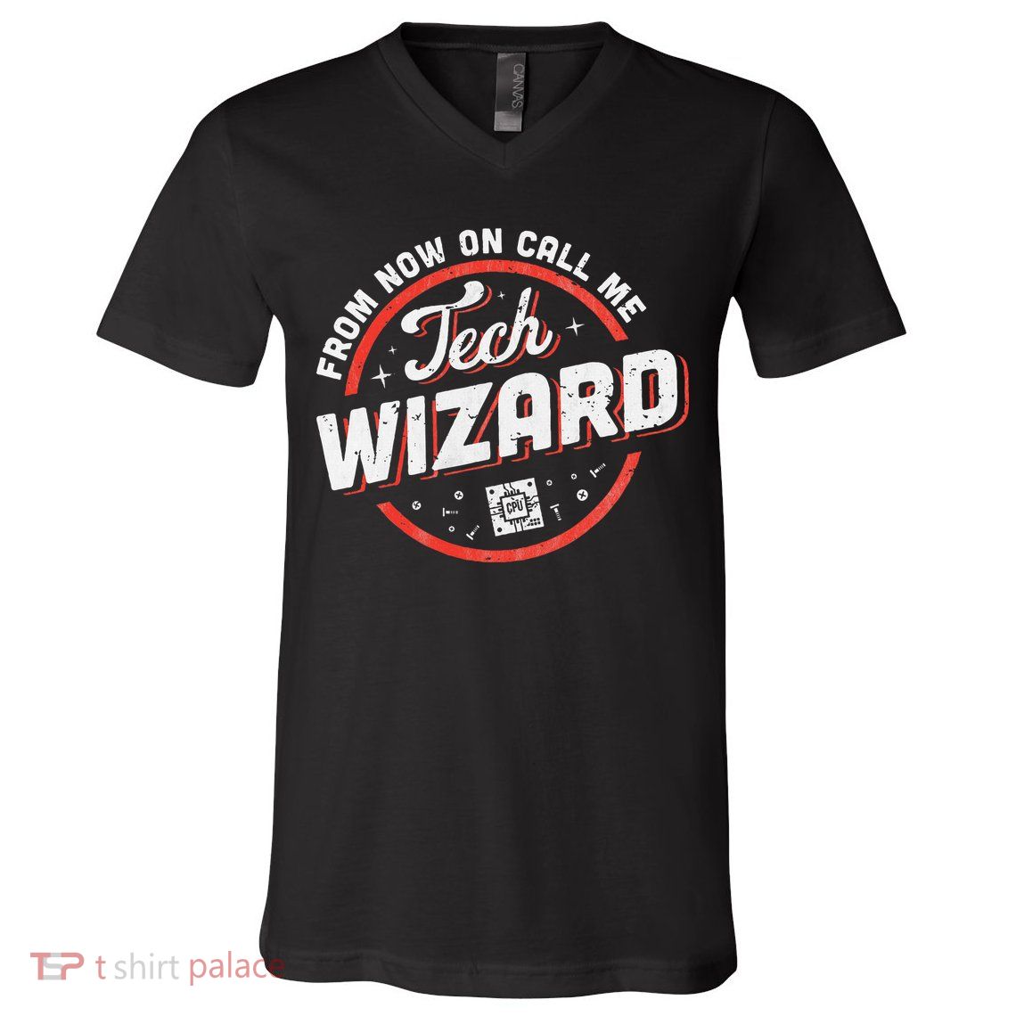 Tech Wizard Computer Repair & It Support V-Neck T-Shirt