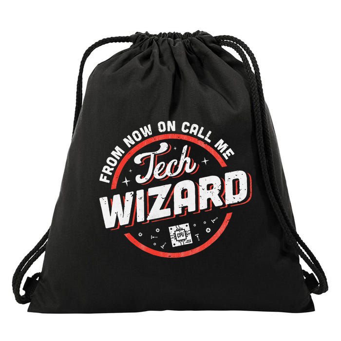 Tech Wizard Computer Repair & It Support Drawstring Bag