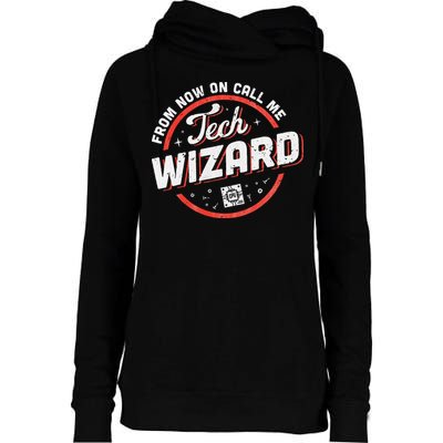 Tech Wizard Computer Repair & It Support Womens Funnel Neck Pullover Hood