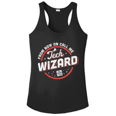 Tech Wizard Computer Repair & It Support Ladies PosiCharge Competitor Racerback Tank