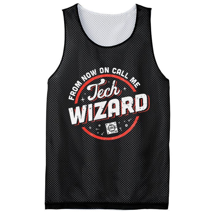Tech Wizard Computer Repair & It Support Mesh Reversible Basketball Jersey Tank