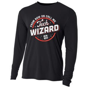 Tech Wizard Computer Repair & It Support Cooling Performance Long Sleeve Crew