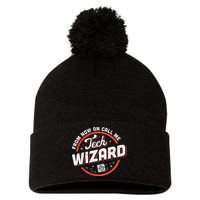 Tech Wizard Computer Repair & It Support Pom Pom 12in Knit Beanie