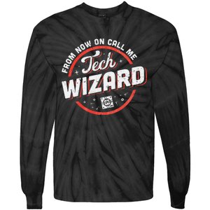 Tech Wizard Computer Repair & It Support Tie-Dye Long Sleeve Shirt