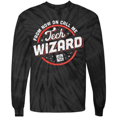 Tech Wizard Computer Repair & It Support Tie-Dye Long Sleeve Shirt
