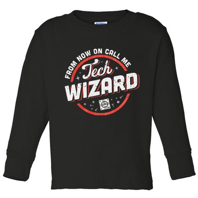 Tech Wizard Computer Repair & It Support Toddler Long Sleeve Shirt