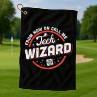 Tech Wizard Computer Repair & It Support Golf Towel