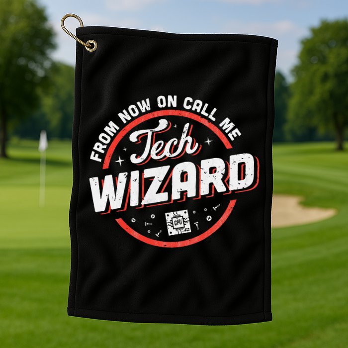Tech Wizard Computer Repair & It Support Golf Towel