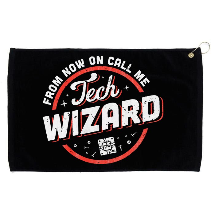 Tech Wizard Computer Repair & It Support Grommeted Golf Towel