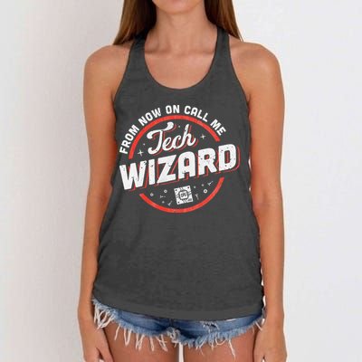 Tech Wizard Computer Repair & It Support Women's Knotted Racerback Tank