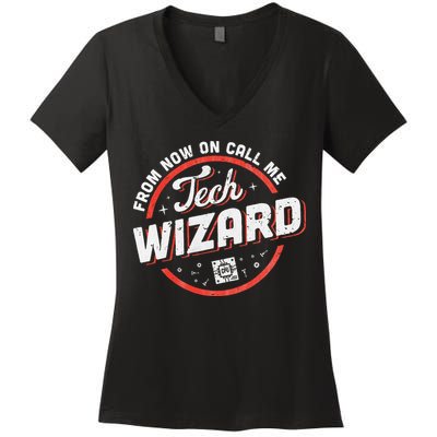 Tech Wizard Computer Repair & It Support Women's V-Neck T-Shirt