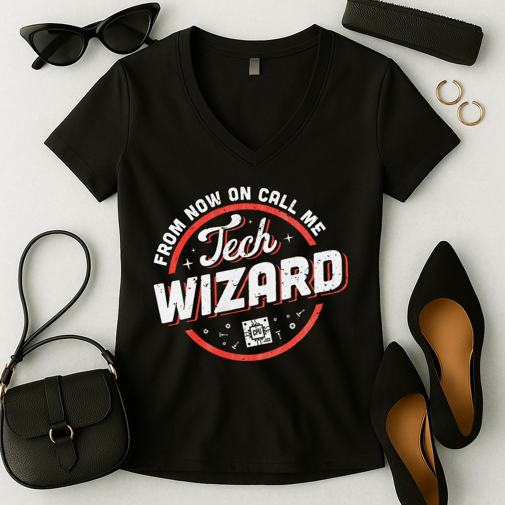 Tech Wizard Computer Repair & It Support Women's V-Neck T-Shirt