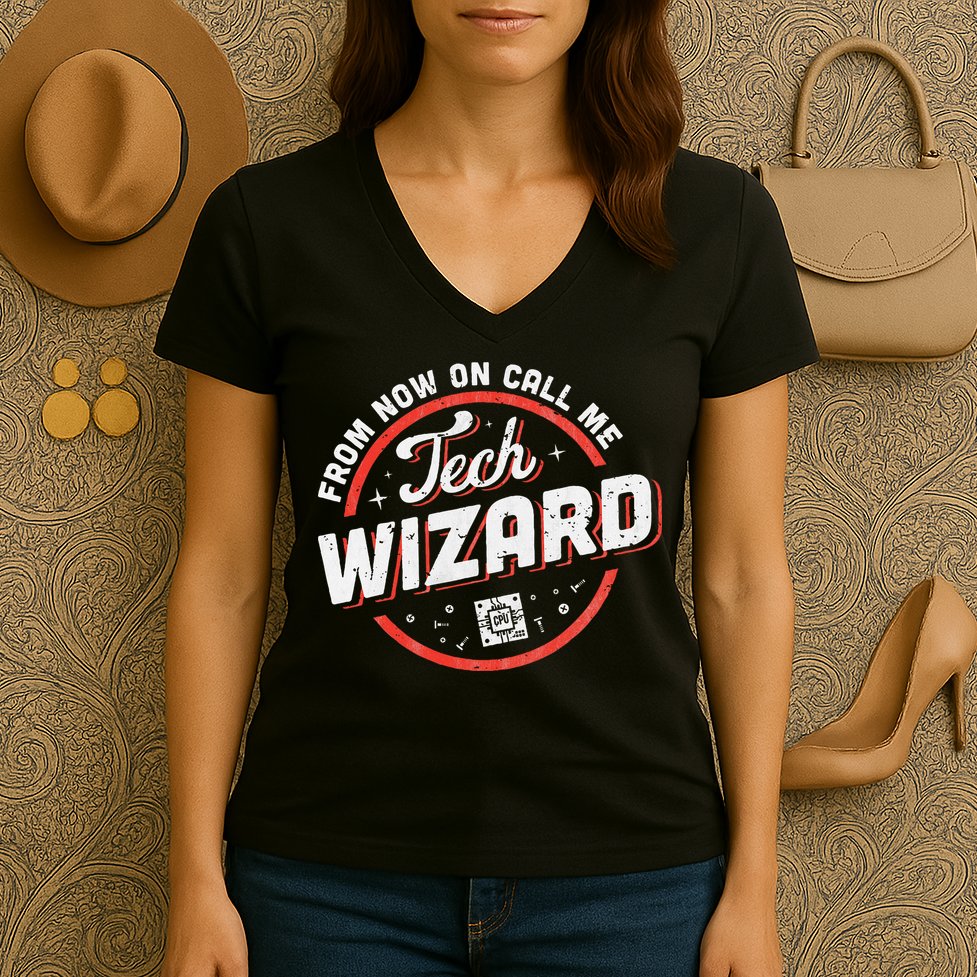 Tech Wizard Computer Repair & It Support Women's V-Neck T-Shirt