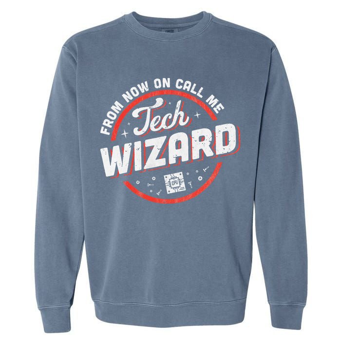 Tech Wizard Computer Repair & It Support Garment-Dyed Sweatshirt