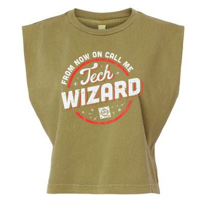 Tech Wizard Computer Repair & It Support Garment-Dyed Women's Muscle Tee