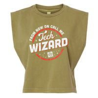 Tech Wizard Computer Repair & It Support Garment-Dyed Women's Muscle Tee