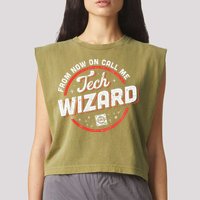 Tech Wizard Computer Repair & It Support Garment-Dyed Women's Muscle Tee