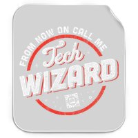 Tech Wizard Computer Repair & It Support Permanent Decal Sticker