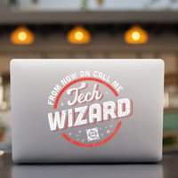 Tech Wizard Computer Repair & It Support Permanent Decal Sticker