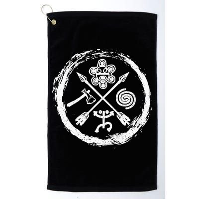 Taino Warrior Coqui Sun Puerto Rico Taina Boricua Boriken Golf Towel