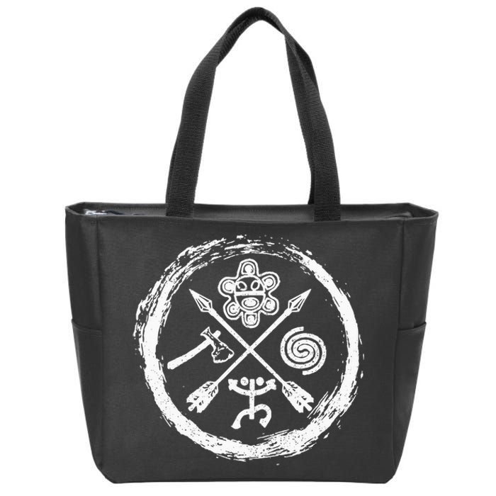 Taino Warrior Coqui Sun Puerto Rico Taina Boricua Boriken Zip Tote Bag