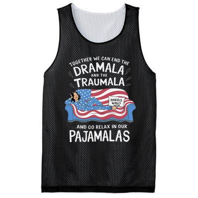 Together We Can End The Dramala And Traumala Pajamas Funny Mesh Reversible Basketball Jersey Tank